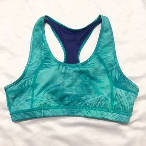 Athleta Leaf Print Sports Bra